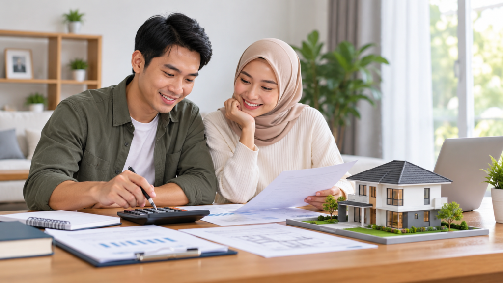 Ilustrasi kemampuan finansial membeli rumah dan perencanaan anggaran